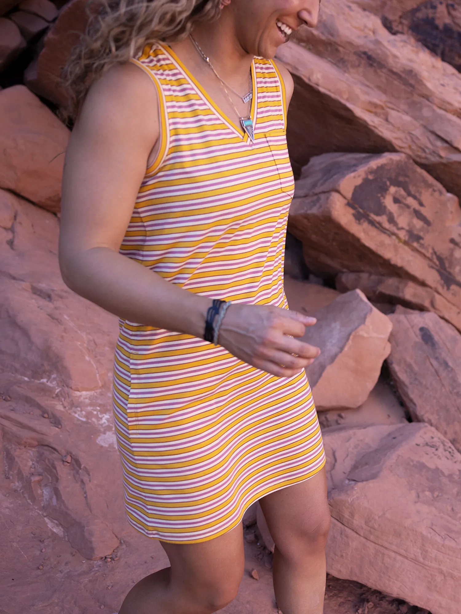 Women Title Nine Upf Clothing>Aviatrix Sleeveless Pocket Dress
