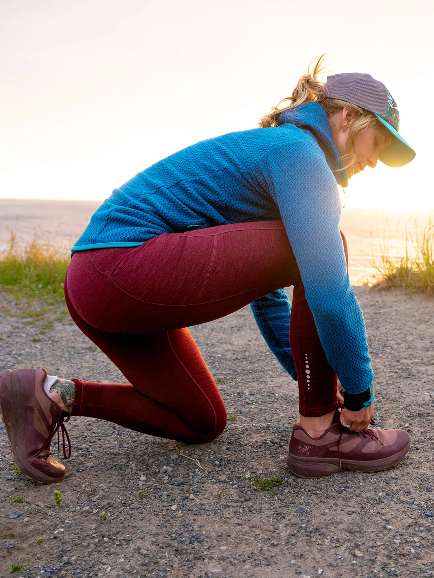 Women Title Nine Bottoms Finder>Crash 2.0 Polartec® Tights - Striated