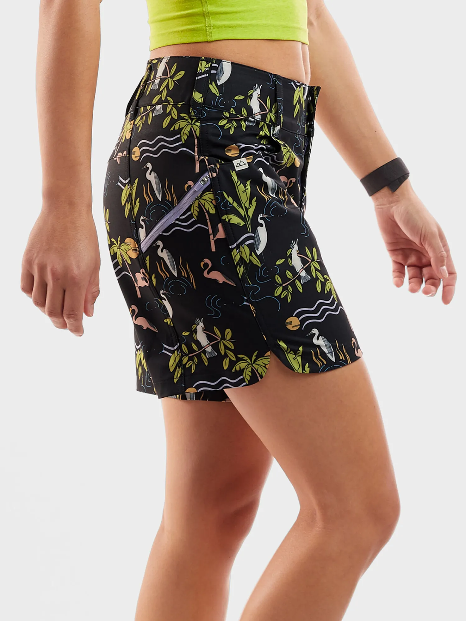 Women Title Nine Bottoms Finder>Gone Wild Rye Mountain Bike Shorts 7"