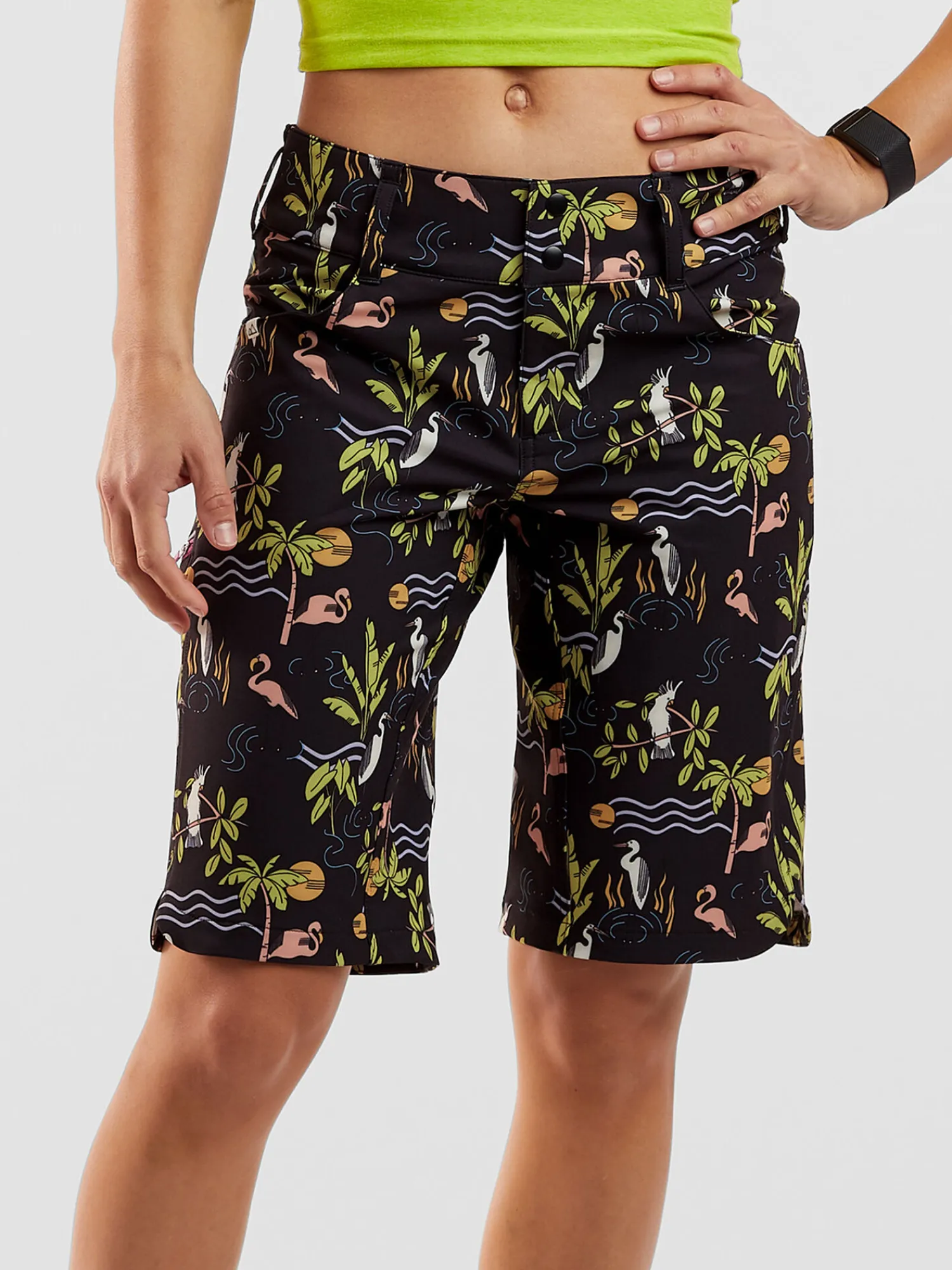 Women Title Nine Upf Clothing>Gone Wild Rye Mountain Bike Shorts 12"