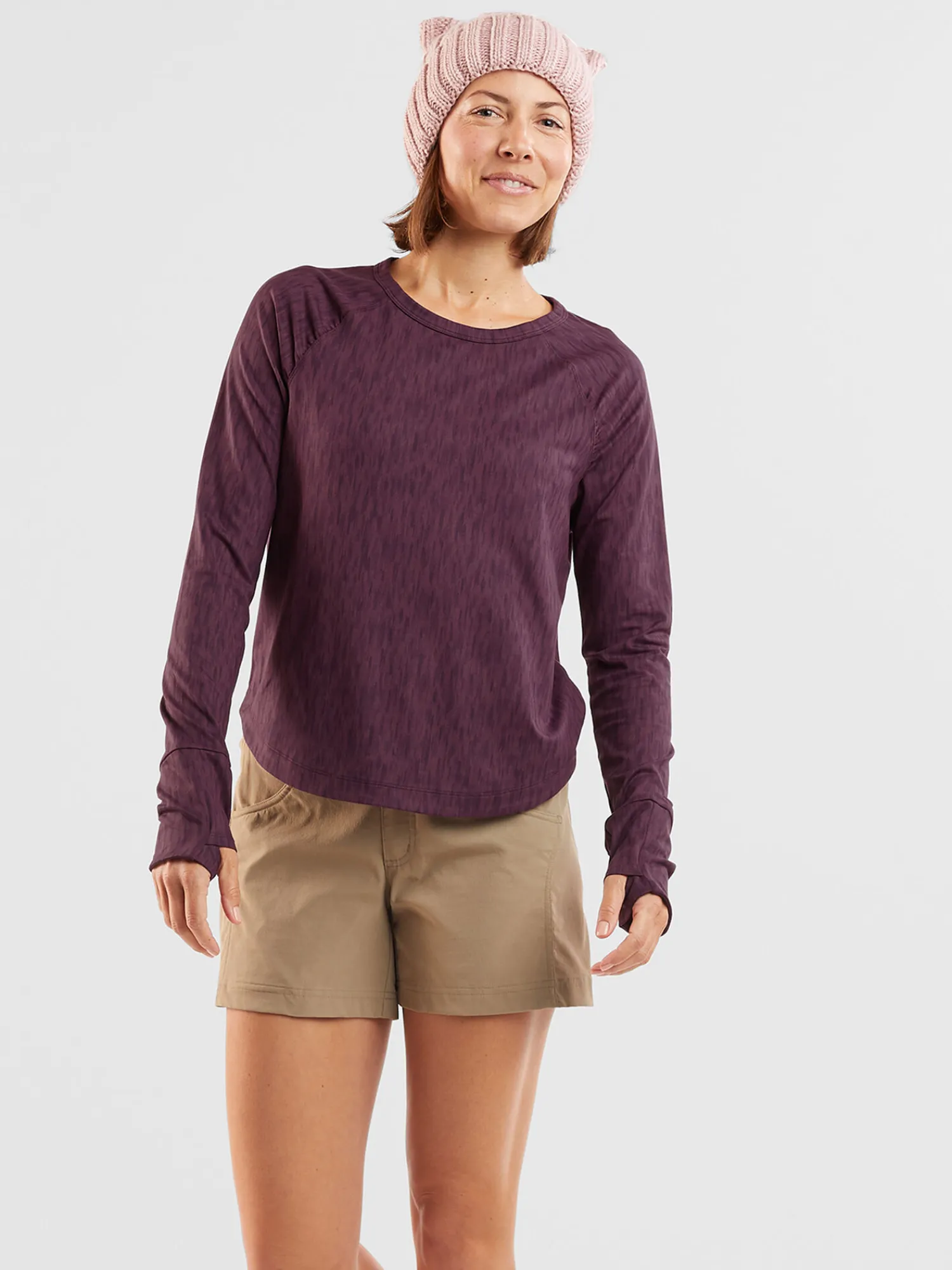 Women Title Nine Long Sleeve Tops>Grace Raglan Long Sleeve Tee - Flatlands