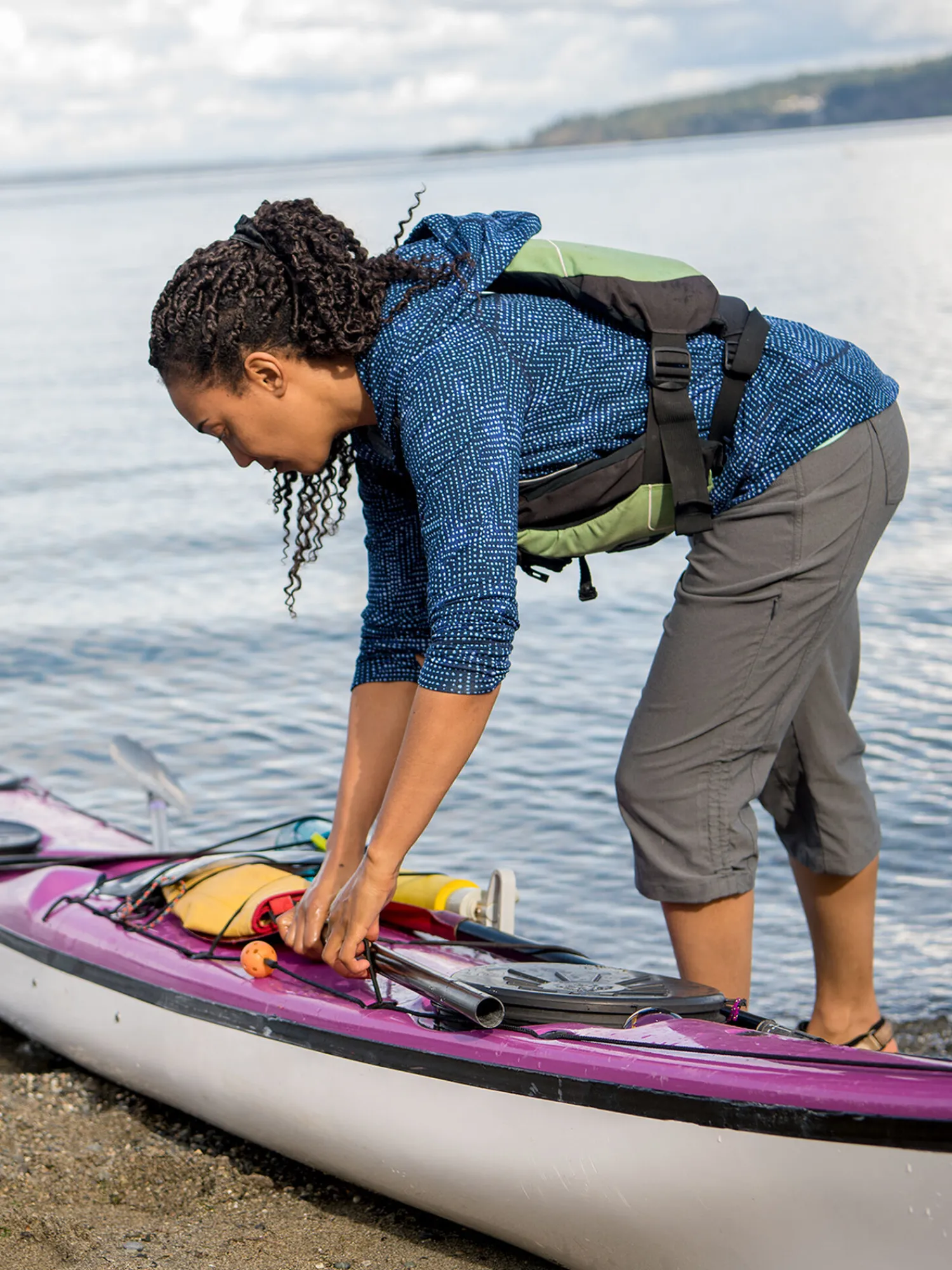 Women Title Nine Bottoms Finder>Indestructible Hiking Capri