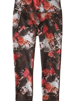 Women Title Nine Bottoms Finder>Mad Dash Reversible Crop Tights - Glacier Meadows