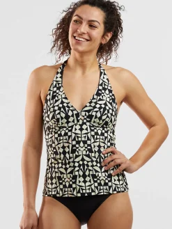 Women Title Nine Tankini Tops>Makai Halter Tankini Top - Turkish Delight