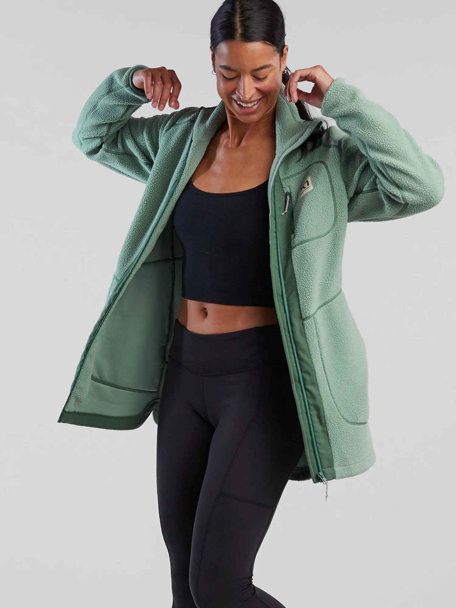 Women Title Nine Hoodies & Sweatshirts>Mirage Long Fleece Jacket