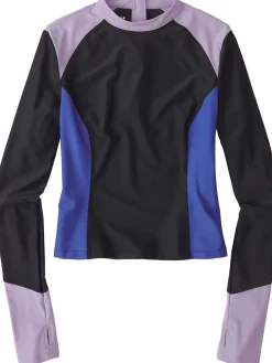 Women Title Nine Solid Swim Tops>Montera Rash Guard - Colorblock