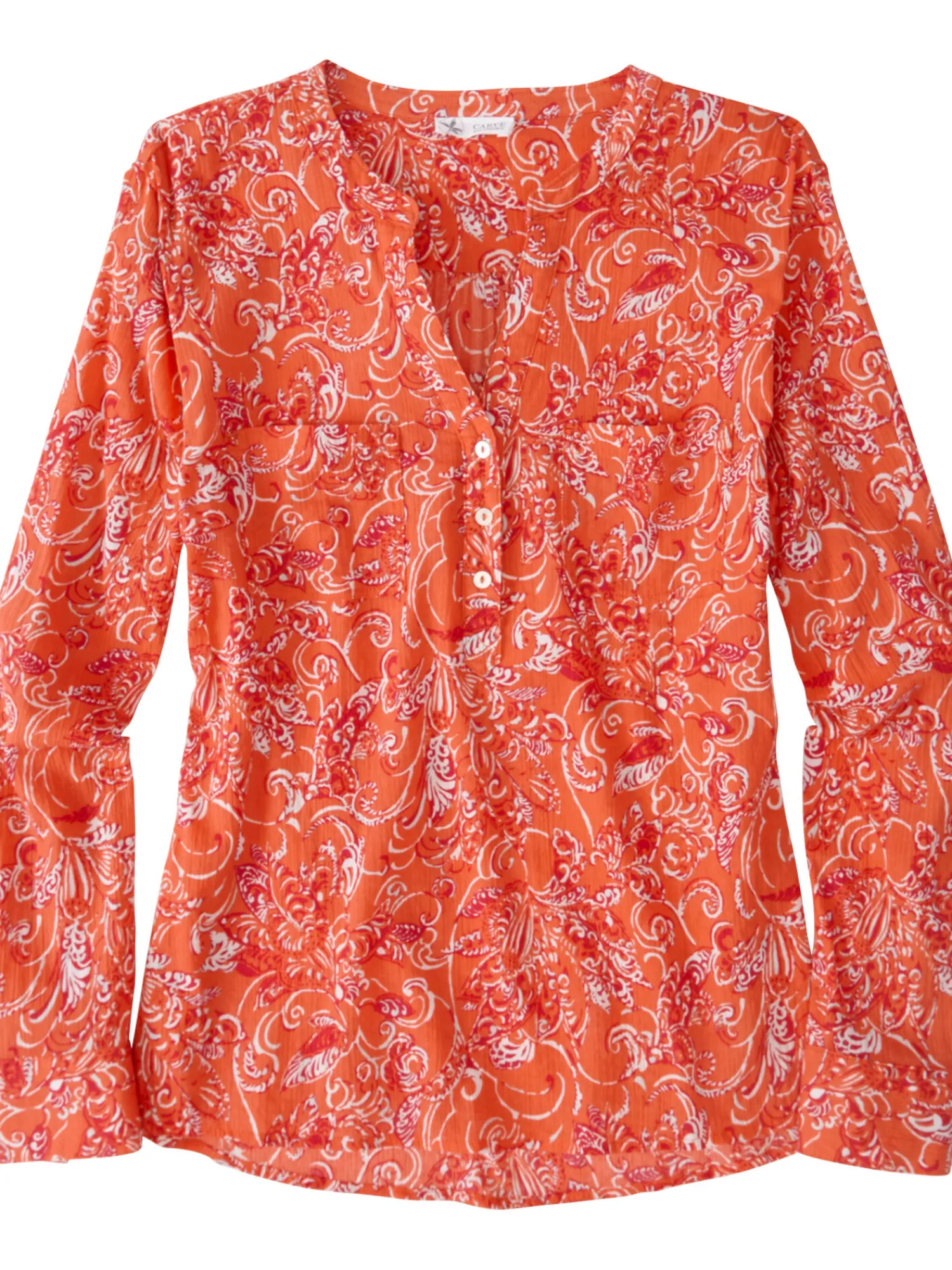 Women Title Nine Swim Cover Ups>Moorea Gauze Long Sleeve Top