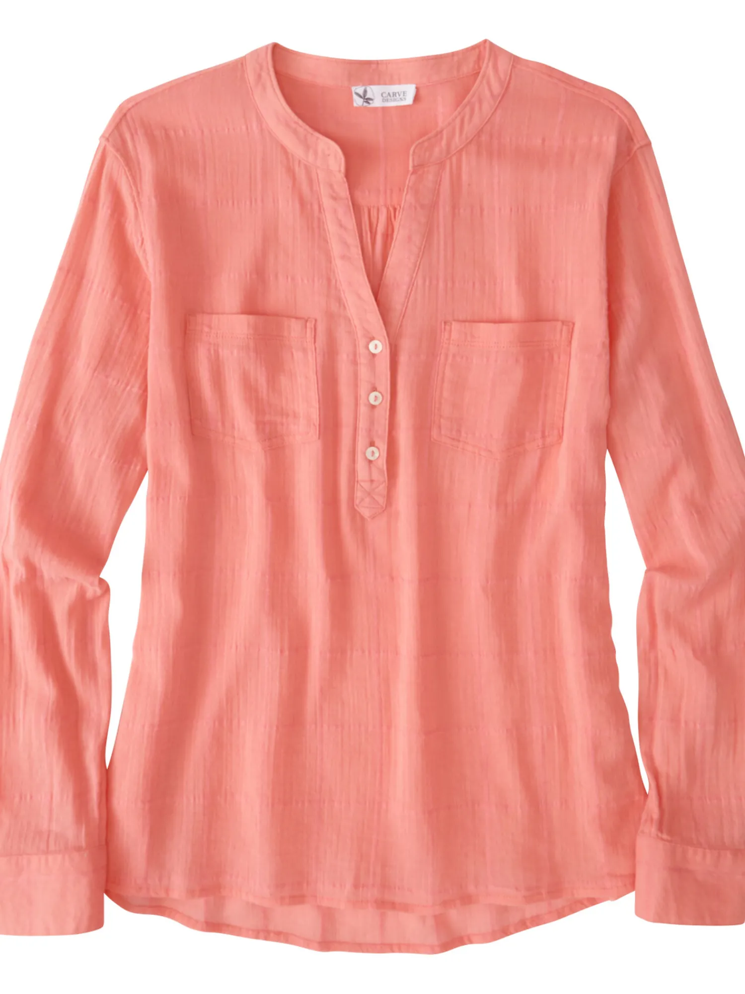Women Title Nine Long Sleeve Tops>Moorea Gauze Textured Shirt