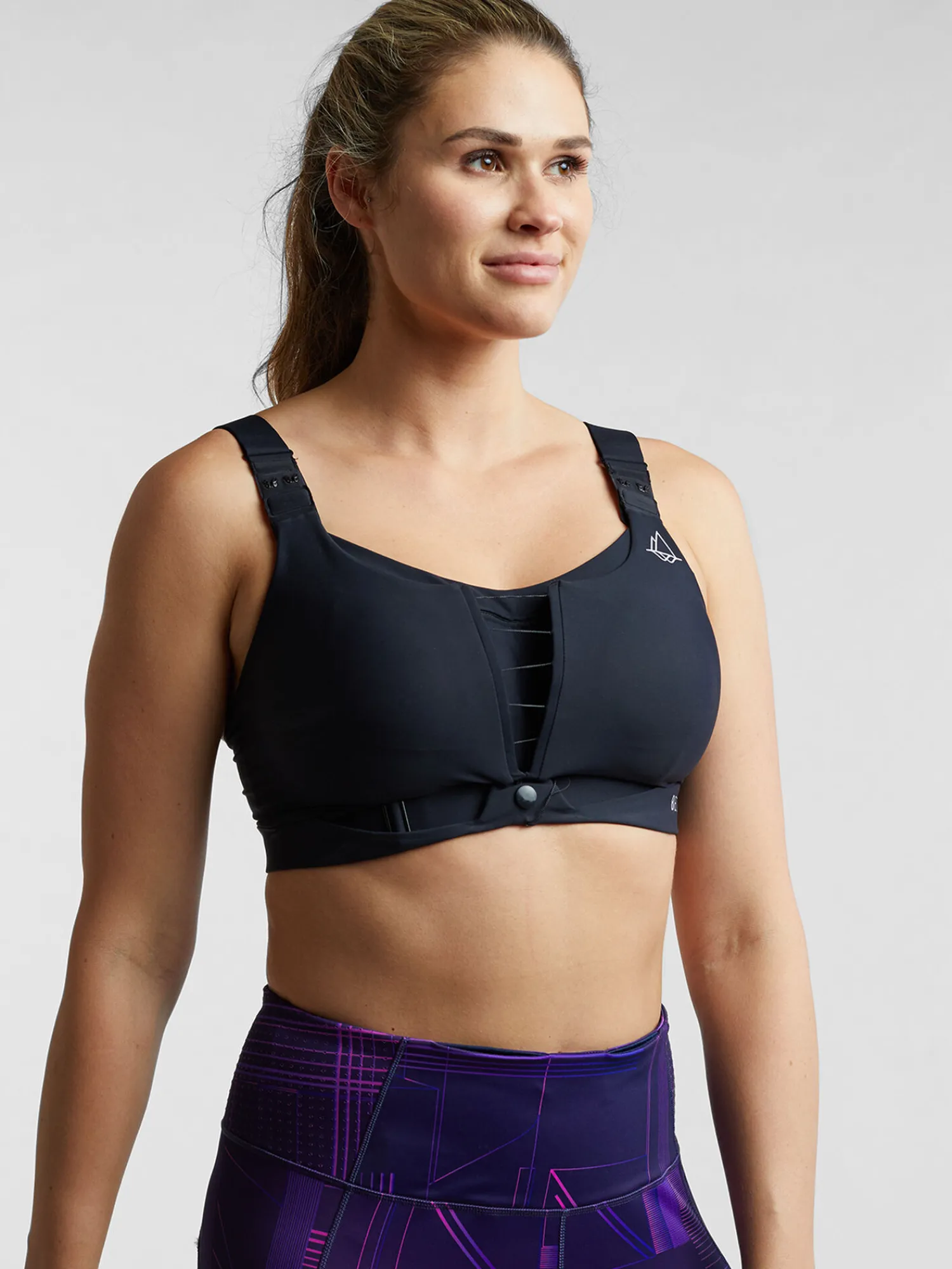 Women Title Nine Sports Bras>Ovation Corset-Front Sports Bra