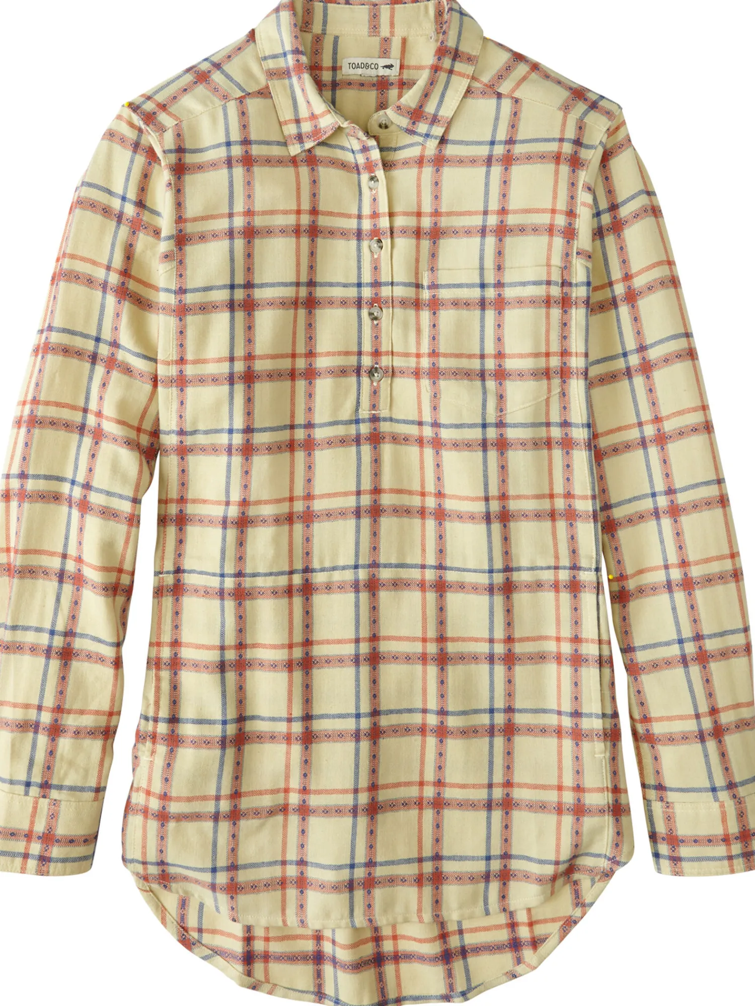Women Title Nine Long Sleeve Tops>Plaiditude Droptail Shirt