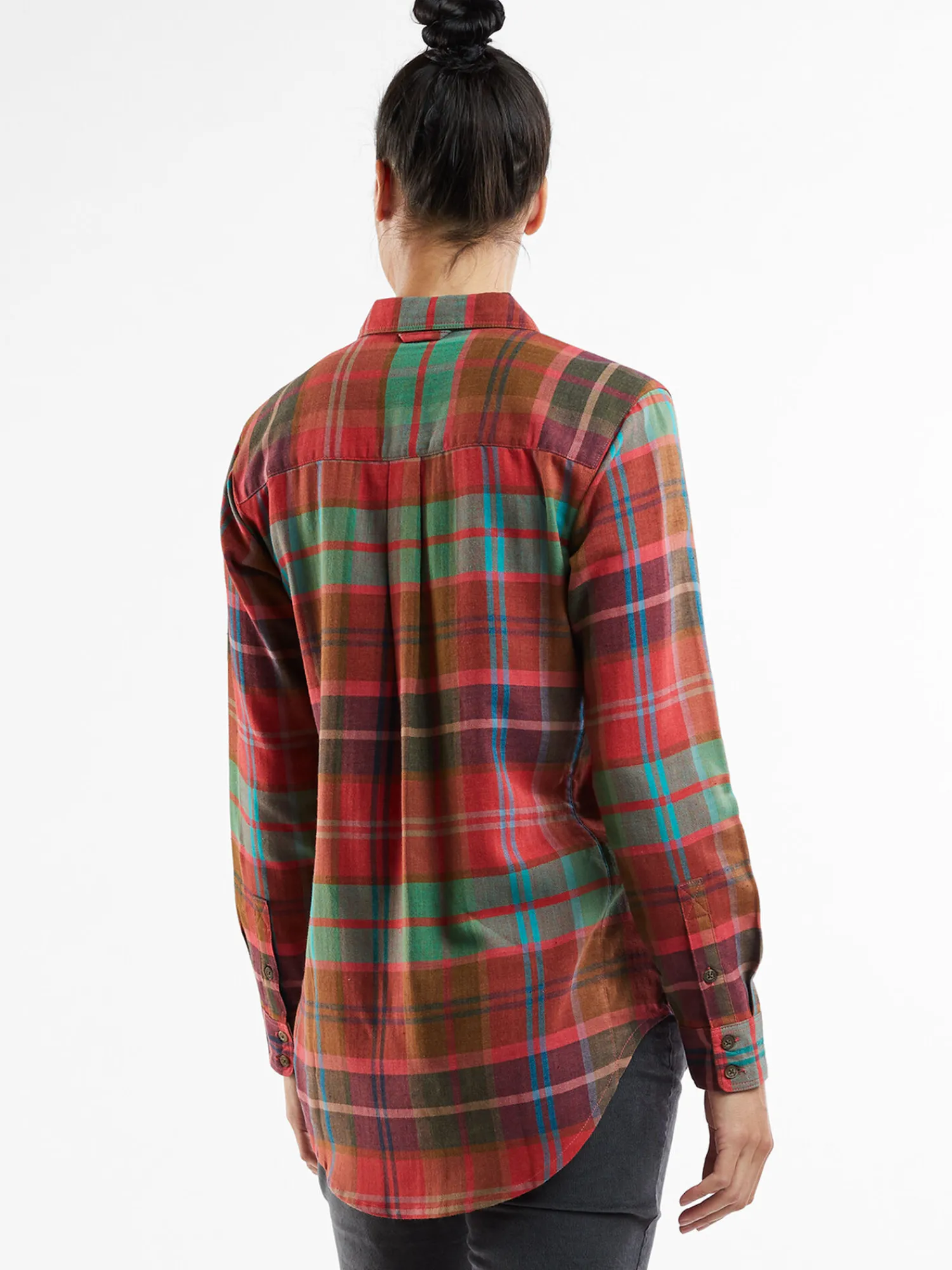 Women Title Nine Long Sleeve Tops>Plaiditude Droptail Shirt