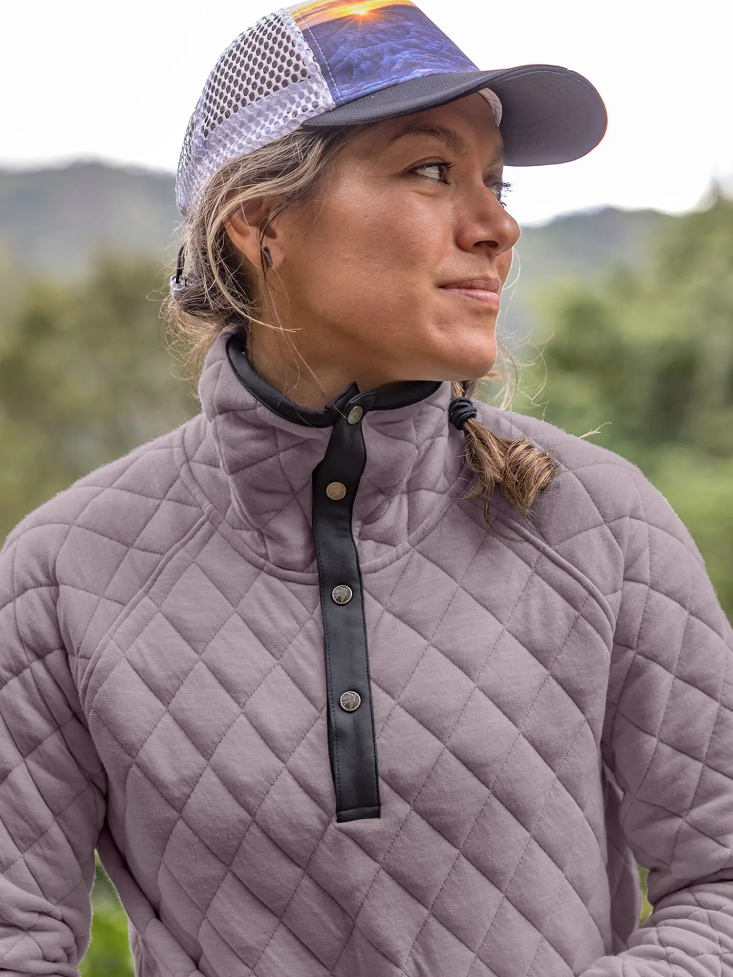 Women Title Nine Hoodies & Sweatshirts>Power Up Quilted Snap Pullover