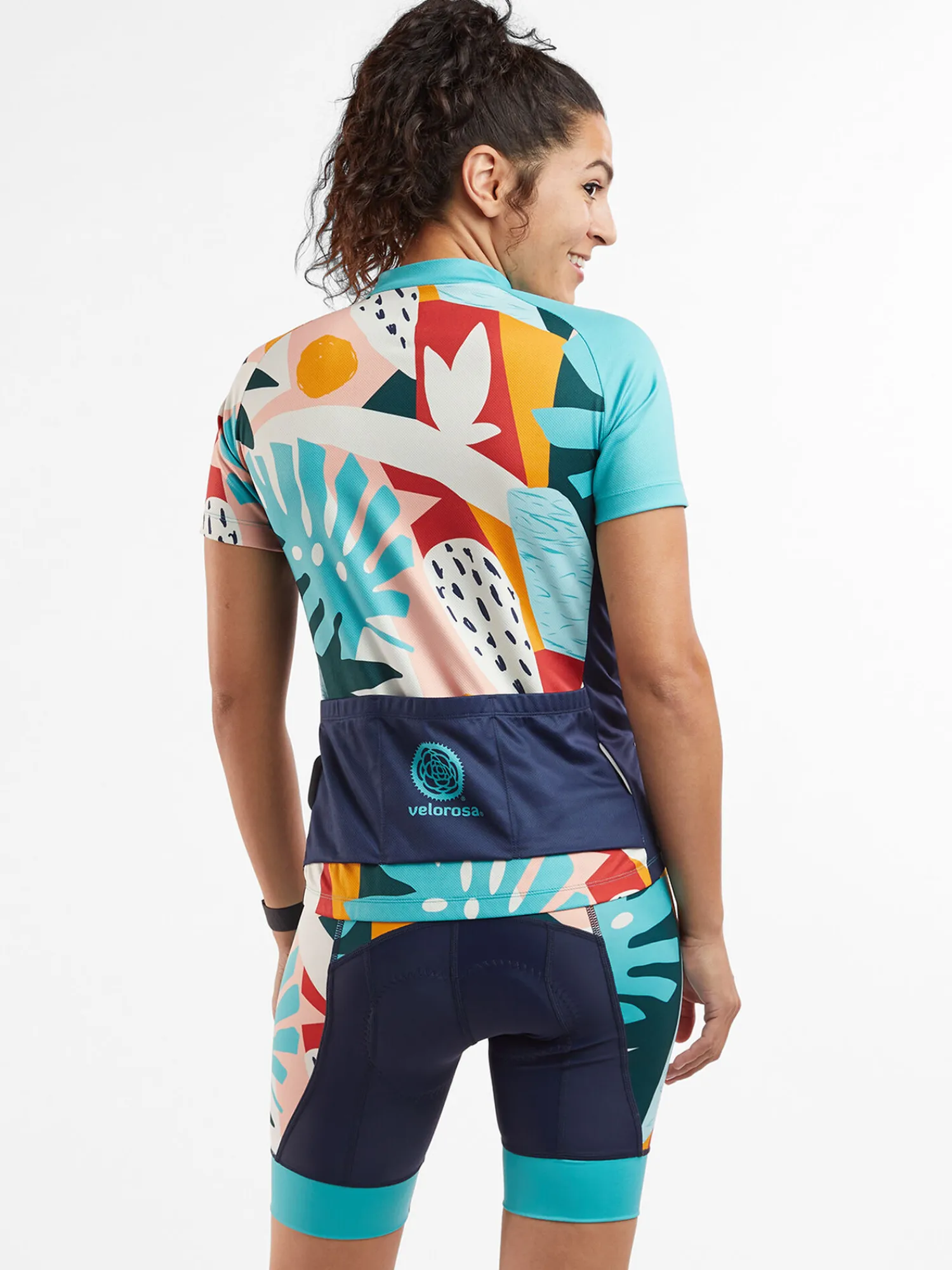 Women Title Nine Short Sleeve Tops>Ride Relentless Short Sleeve Cycling Jersey - Oasis