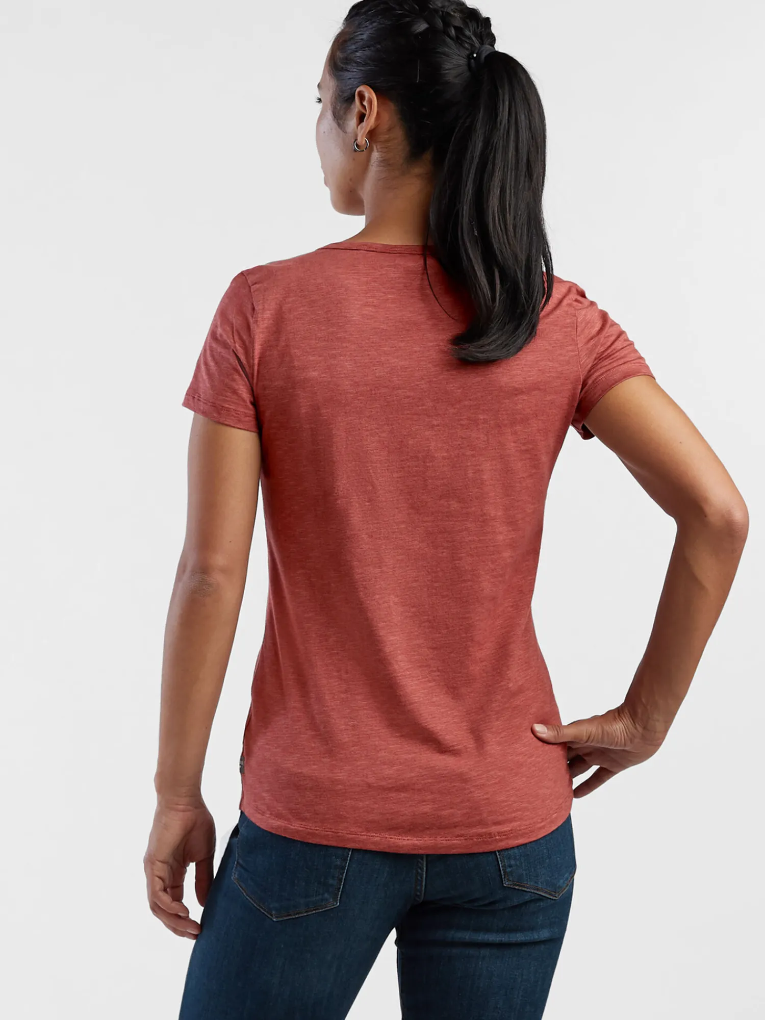 Women Title Nine Short Sleeve Tops>Samba V Neck Tee