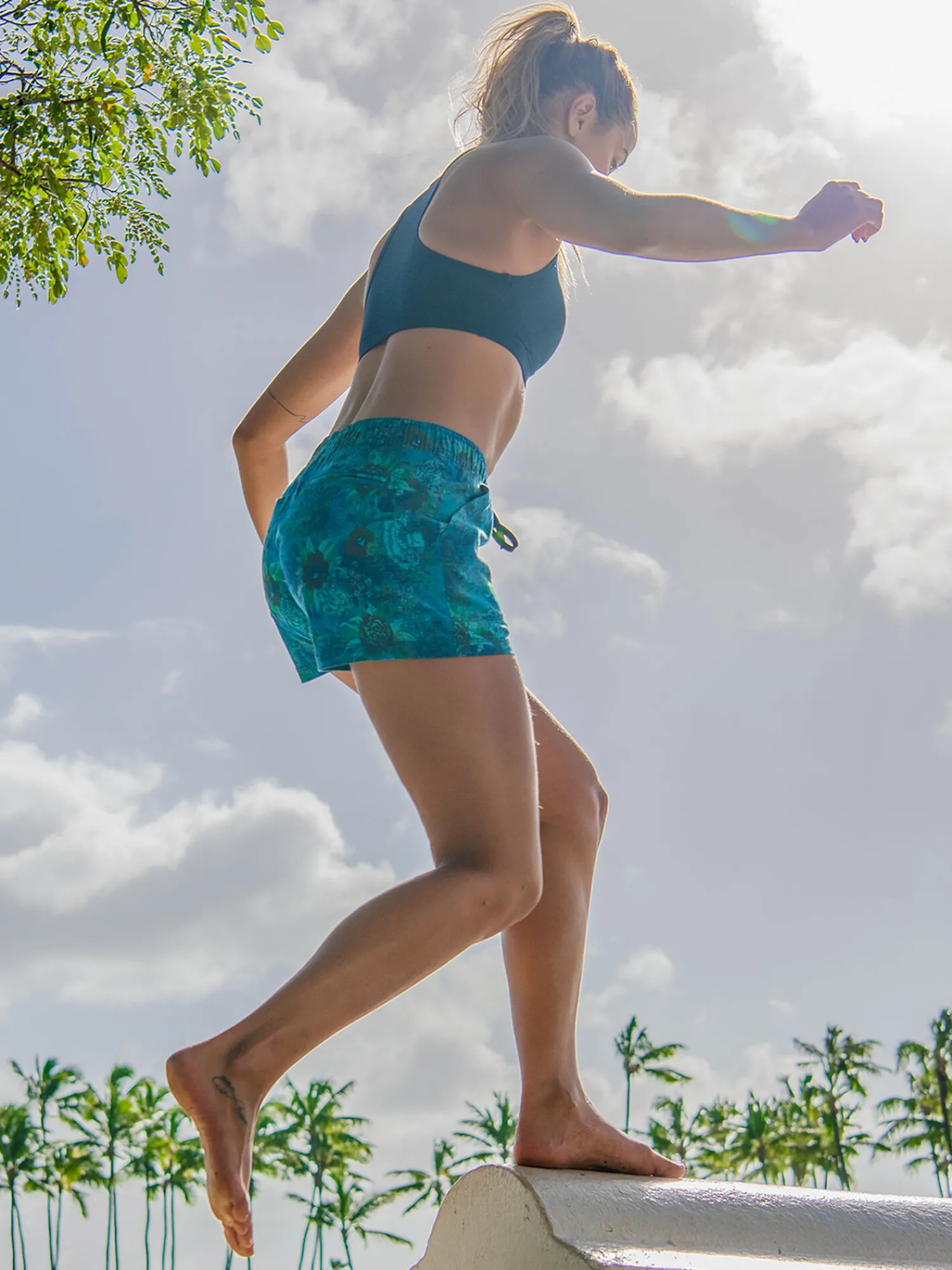 Women Title Nine Bottoms Finder>Scout Ripstop Shorts 3" - Bali
