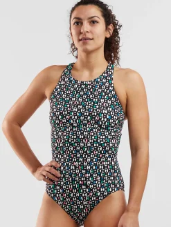 Women Title Nine Swim For A, B & C Cup>Selkie High Neck One Piece Swimsuit - Wild Waves