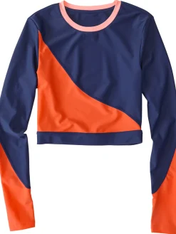 Women Title Nine Rash Guards, Sun Shirts & Swim Shirts>Tideturn Cropped Rash Guard