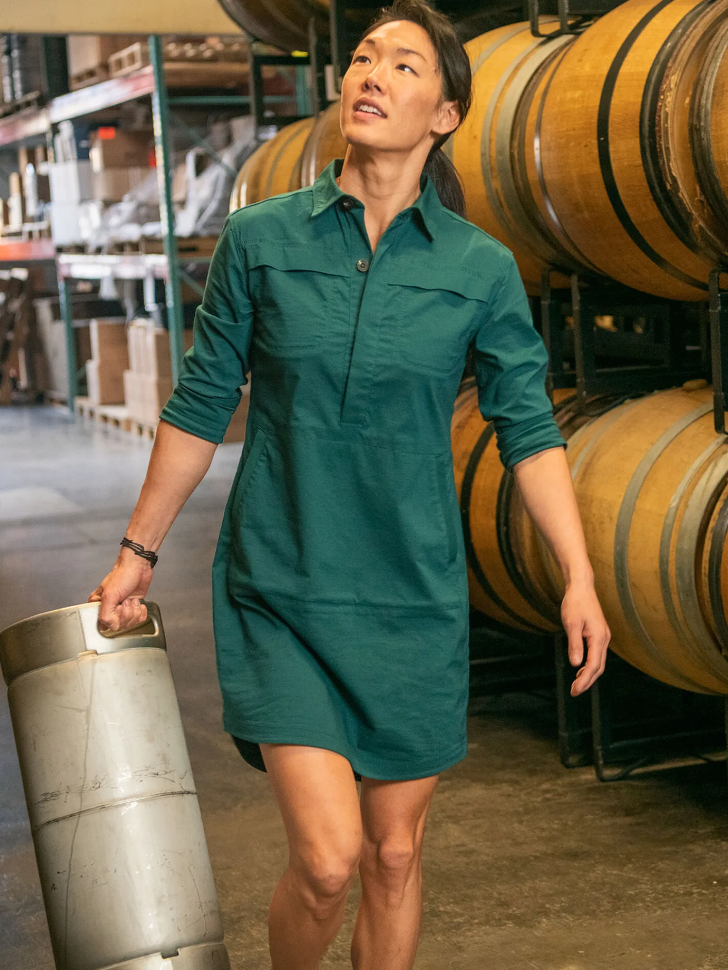 Women Title Nine Dresses>Wren Utility Shirt Dress - Solid